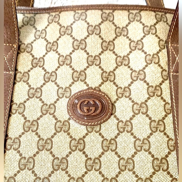 GUCCI GORGEOUS RARE GG LG TOTE BAG MADE IN ITALY EXCELLENT CONDITION ZIPPER TOP - Picture 5 of 10